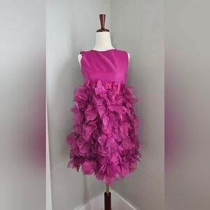 Chic Magenta Floral Dress